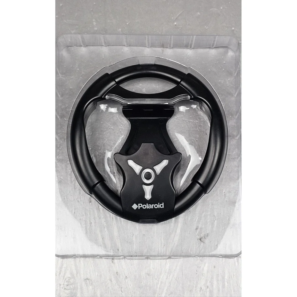 Polaroid PS3 Glow Racing Wheel with black LED Lights Driving Video Games NOB